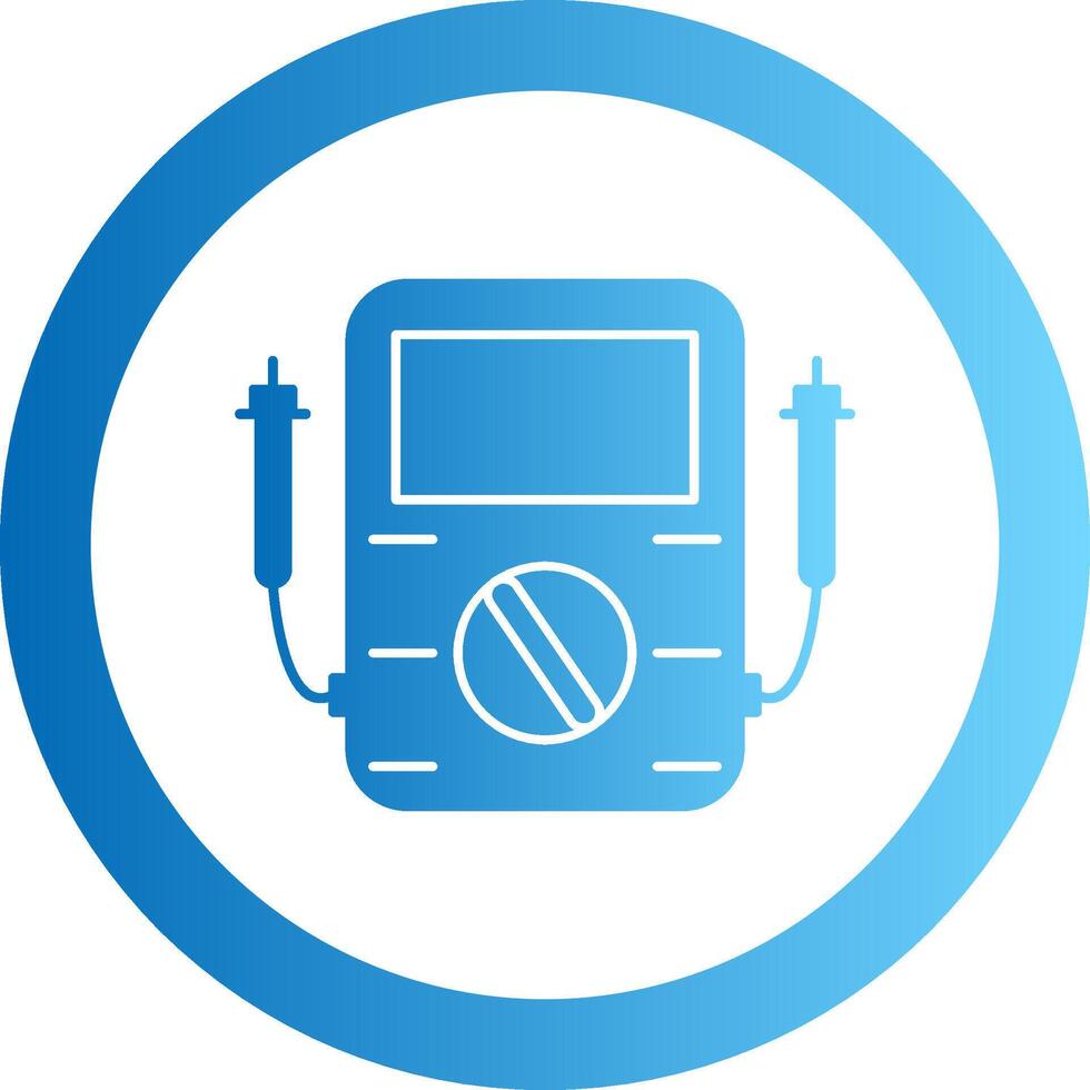 Voltmeter Gradient Circle Icon vector