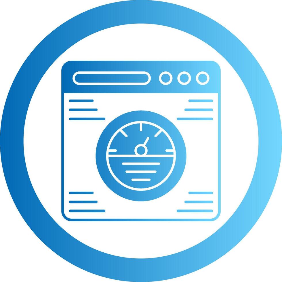 Speedometer Gradient Circle Icon vector