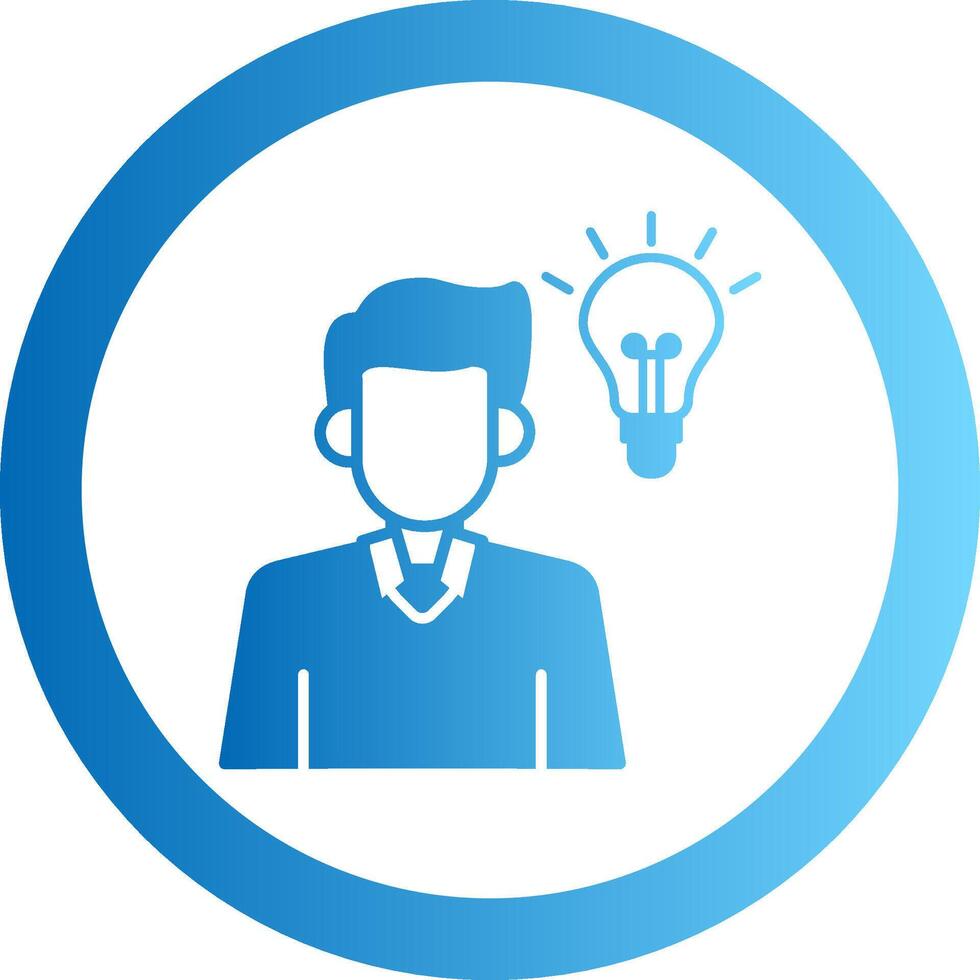 Idea Gradient Circle Icon vector