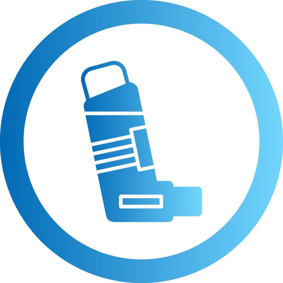 Inhaler Gradient Circle Icon vector