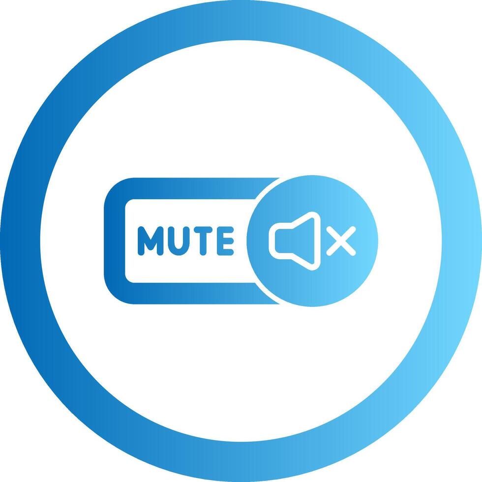 Mute Gradient Circle Icon vector