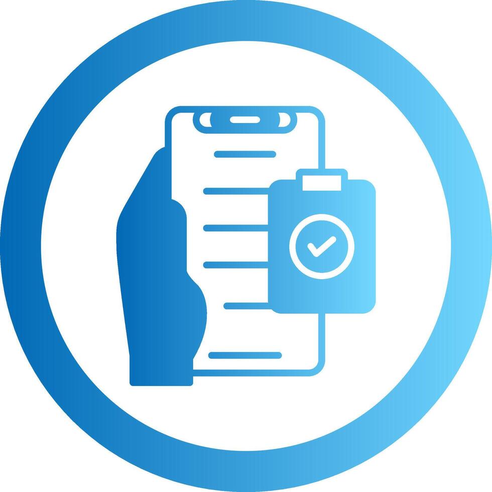 Check List Gradient Circle Icon vector