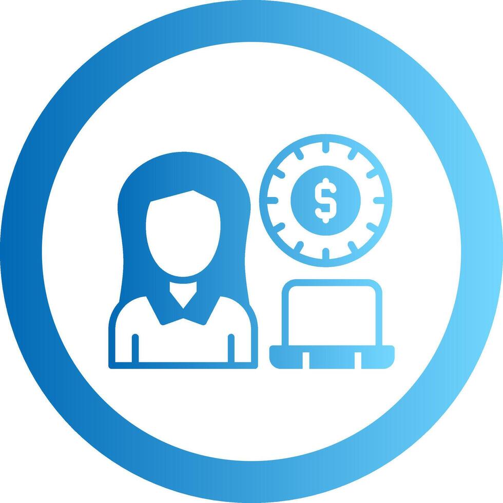 Freelancer Gradient Circle Icon vector