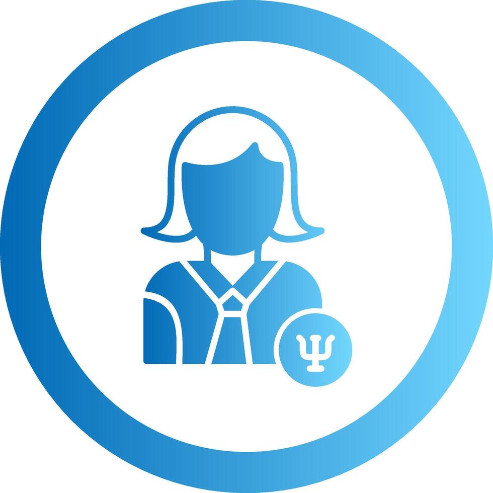 Psychologist Gradient Circle Icon vector