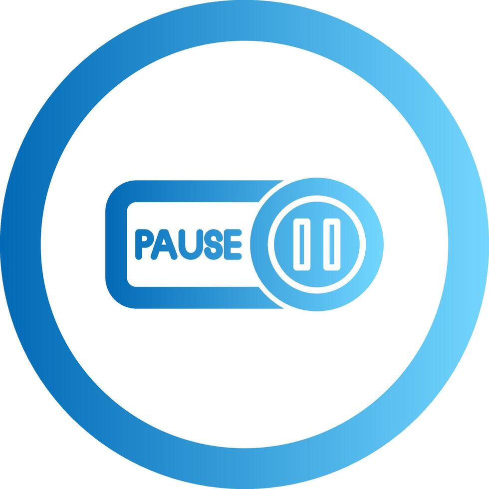 Pause Gradient Circle Icon vector