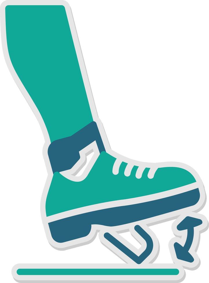 Ankle Flex Sticker Icon vector