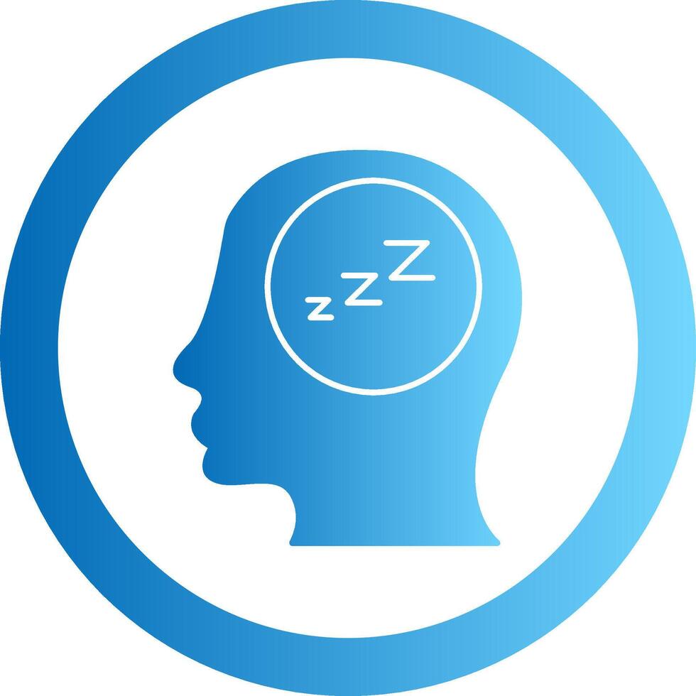 Sleepiness Gradient Circle Icon vector
