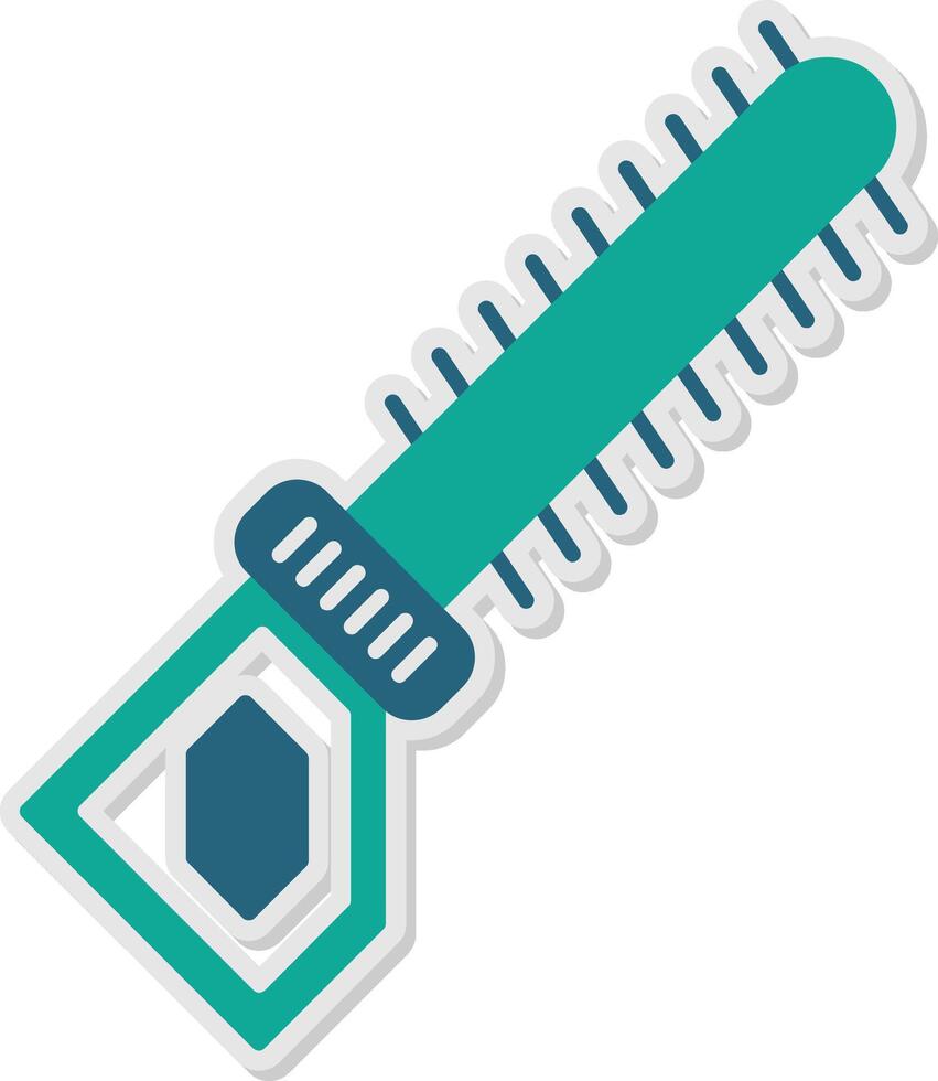Hedge Trimmer Sticker Icon vector