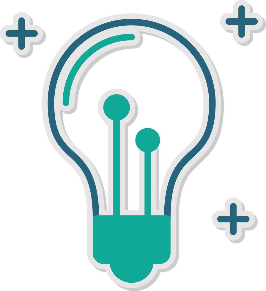Idea Sticker Icon vector