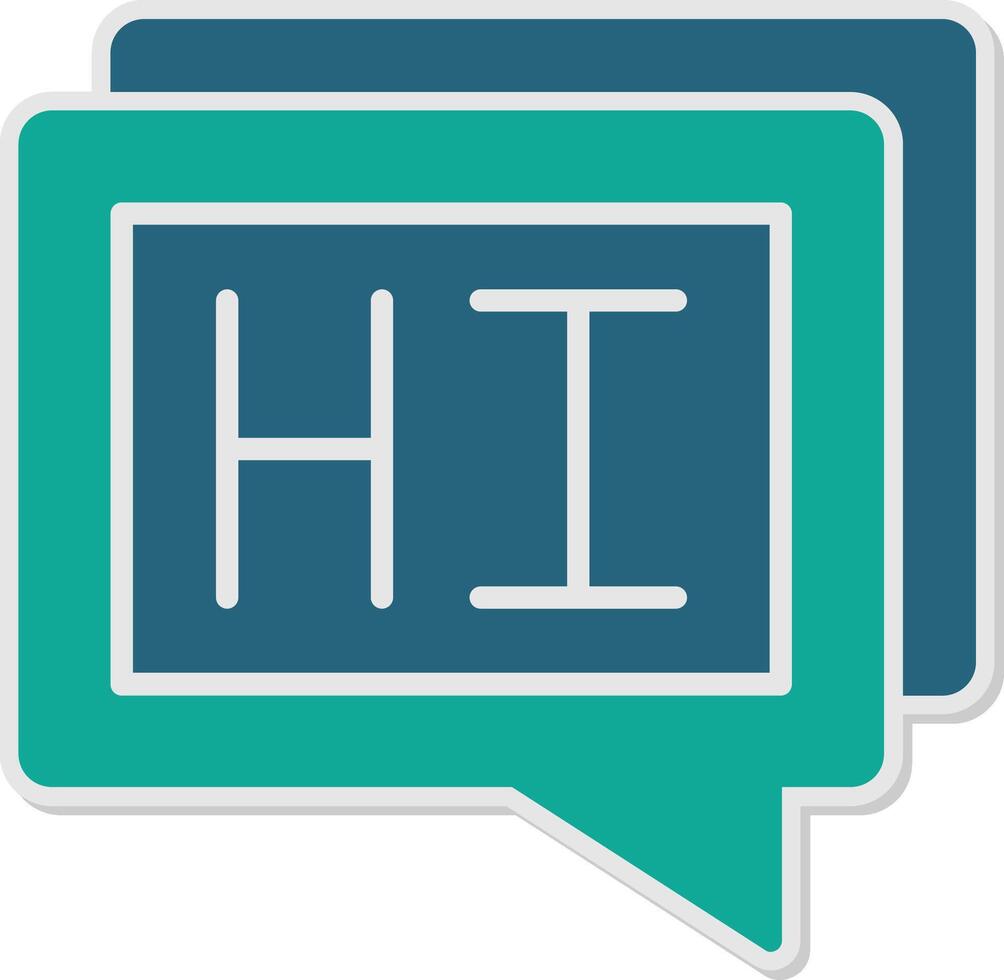 Hi Sticker Icon vector