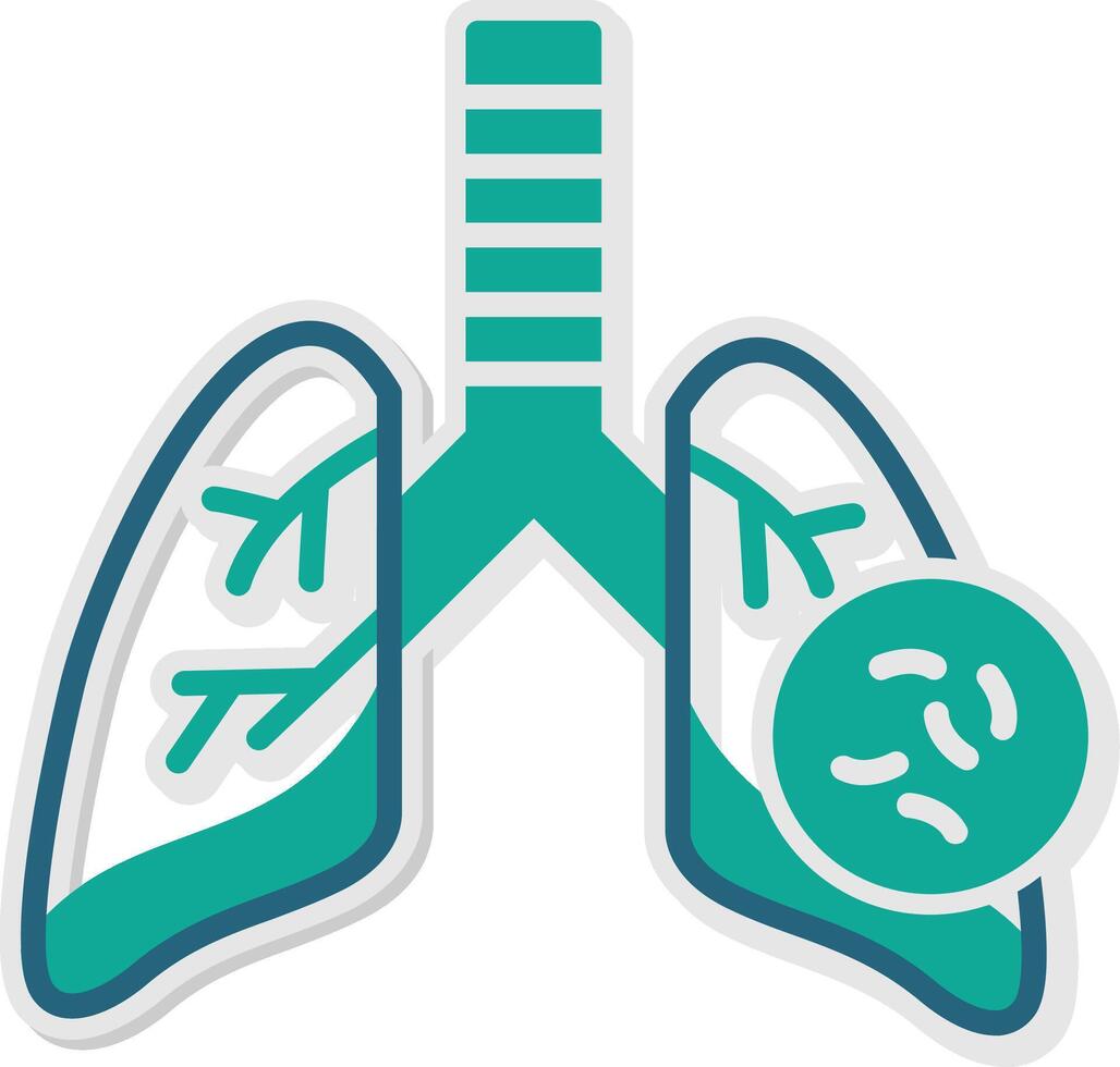 Tuberculosis Sticker Icon vector