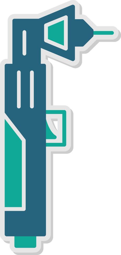 Plasma Cutter Sticker Icon vector