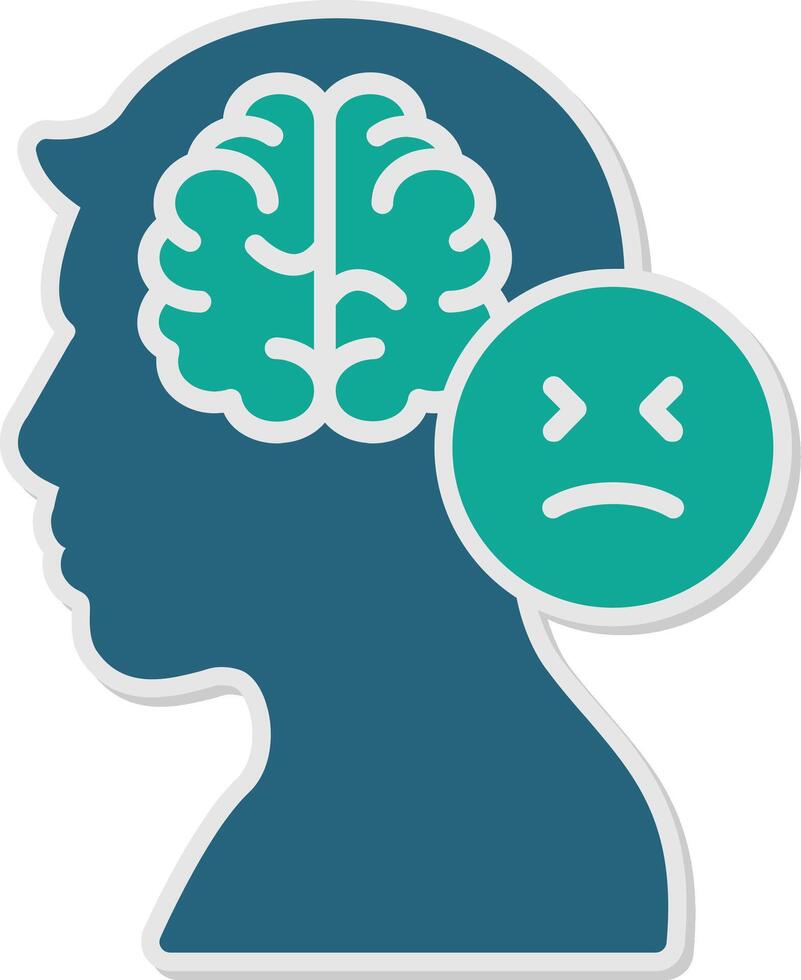 Mood Swings Sticker Icon vector