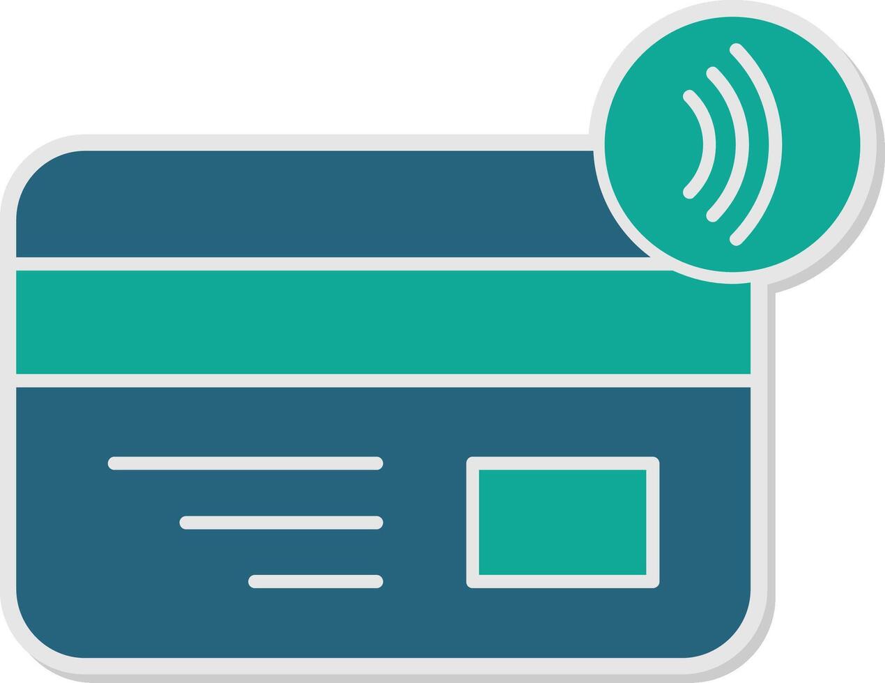 Nfc Payment Sticker Icon vector