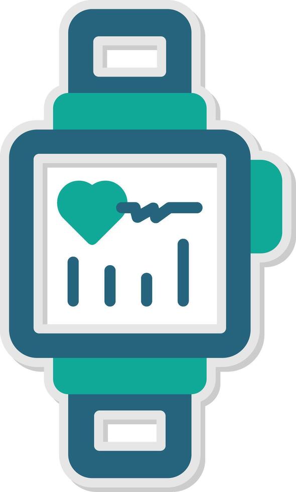 Smartwatch Sticker Icon vector