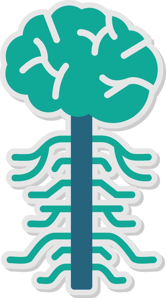 Nervous System Sticker Icon vector