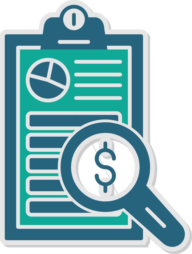 Auditing Sticker Icon vector