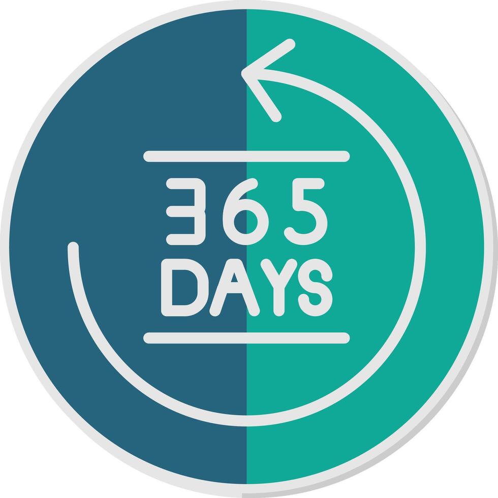 365 Days Sticker Icon vector