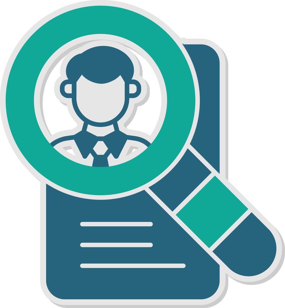 Search Employee Sticker Icon vector