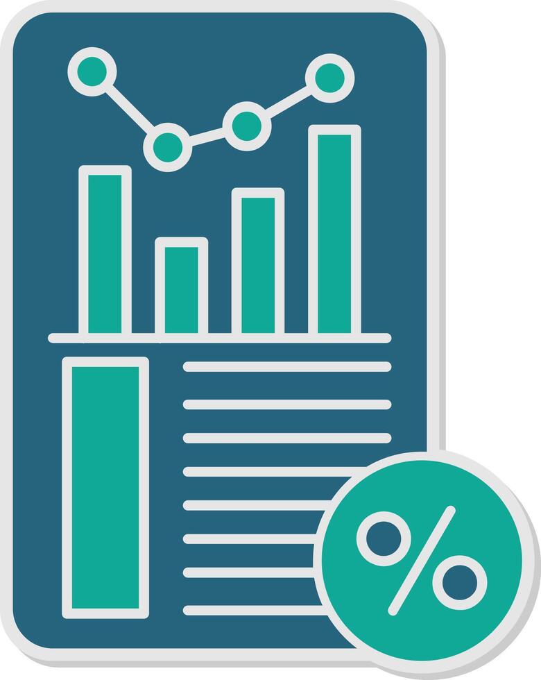 Sales Report Sticker Icon vector