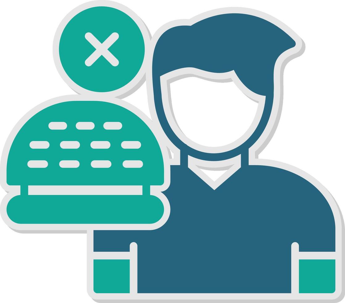 No Appetite Sticker Icon vector