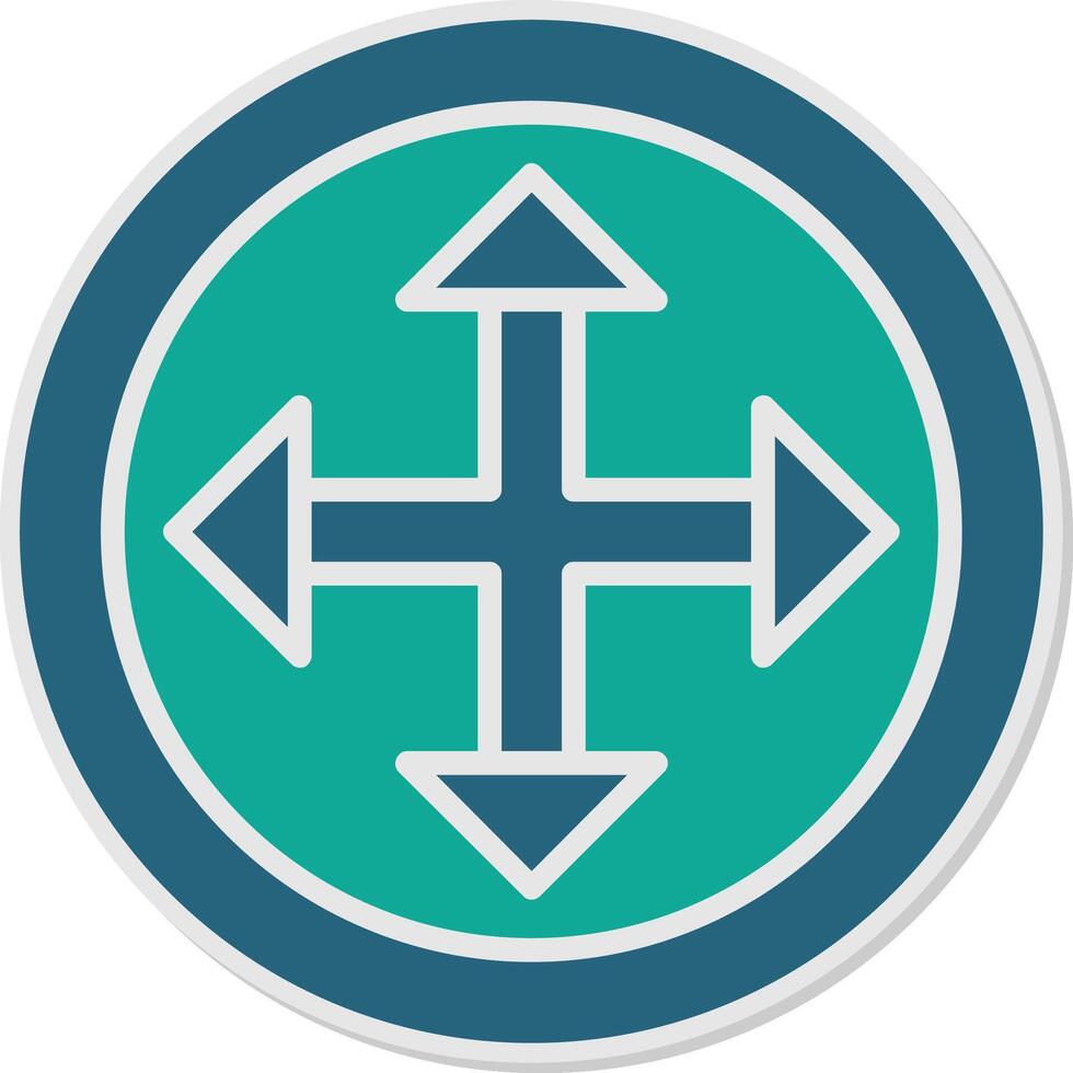 Arrow Sticker Icon vector