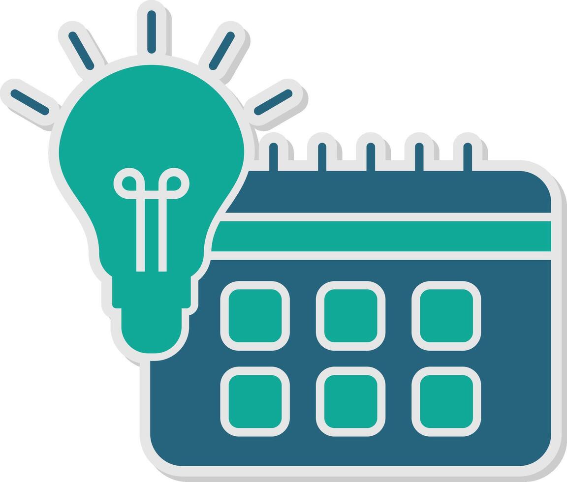 Day To Day Learning Sticker Icon vector