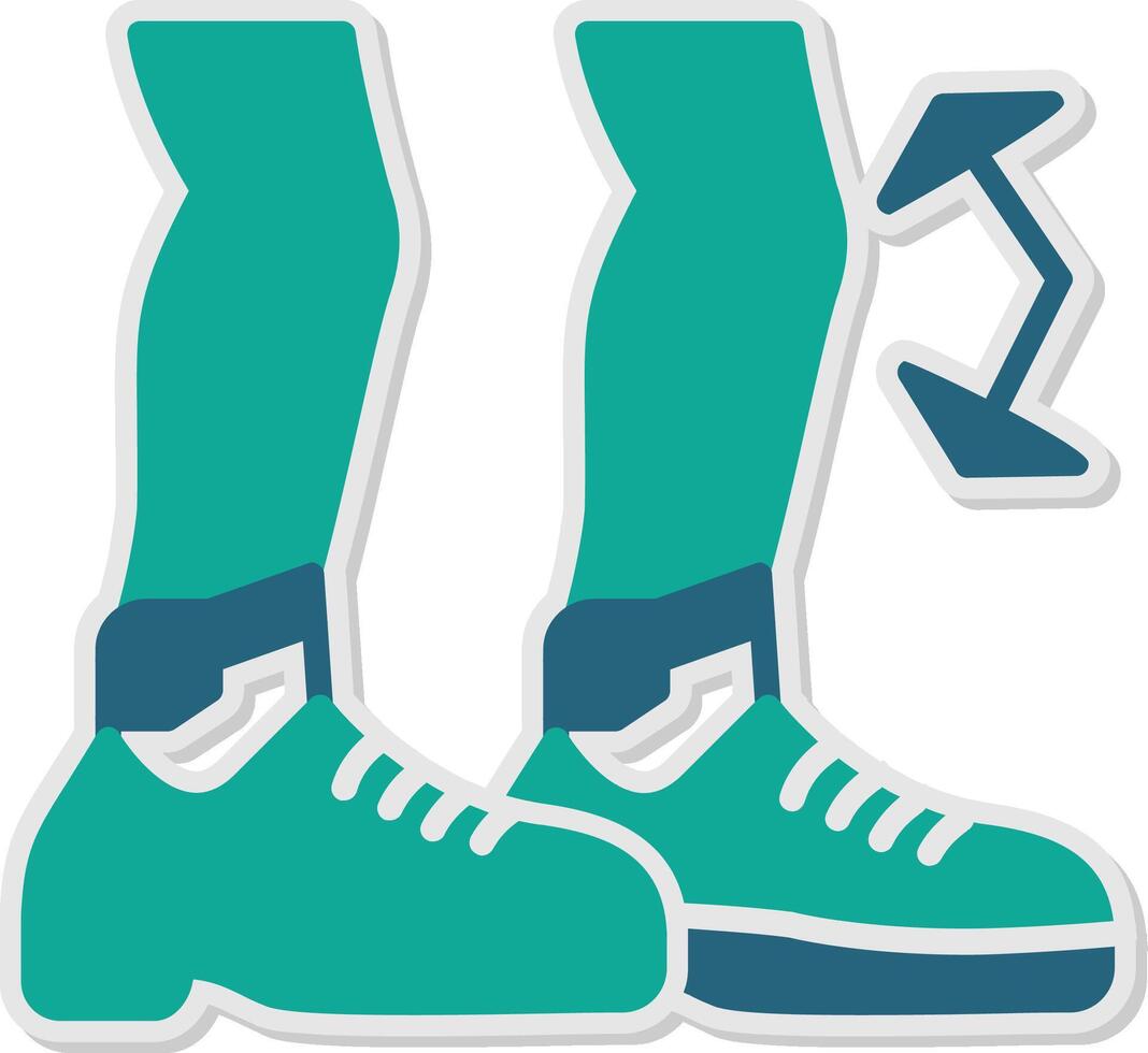 Bending Sticker Icon vector