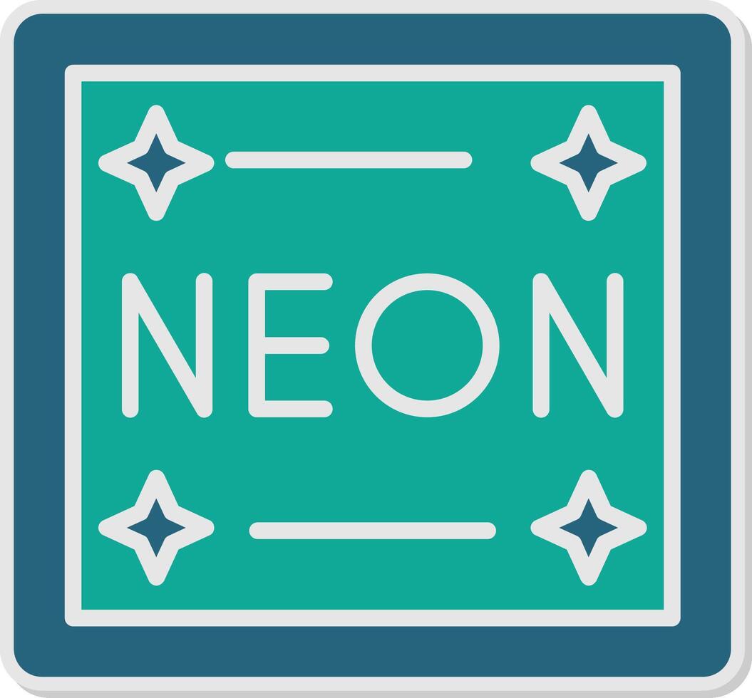 Neon Sticker Icon vector