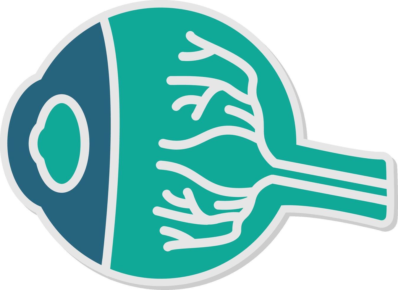 Eye Ball Sticker Icon vector