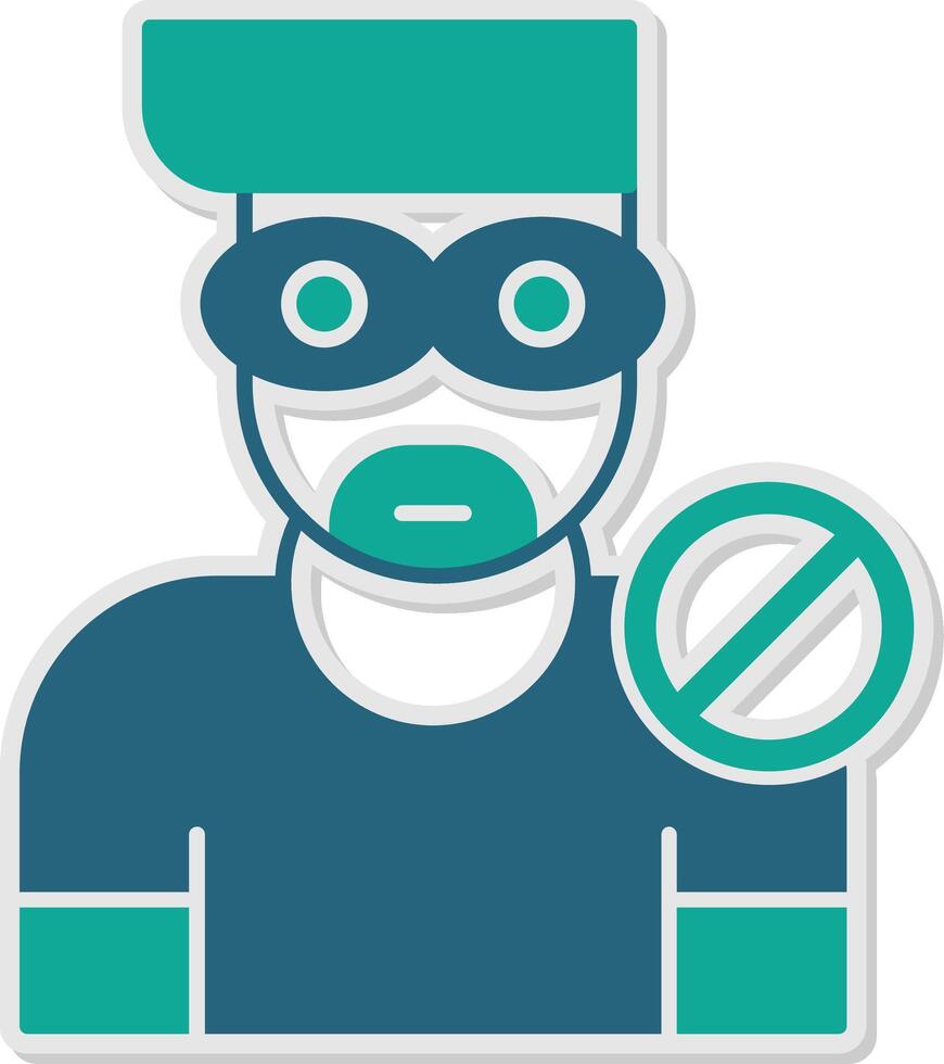 No Thief Sticker Icon vector
