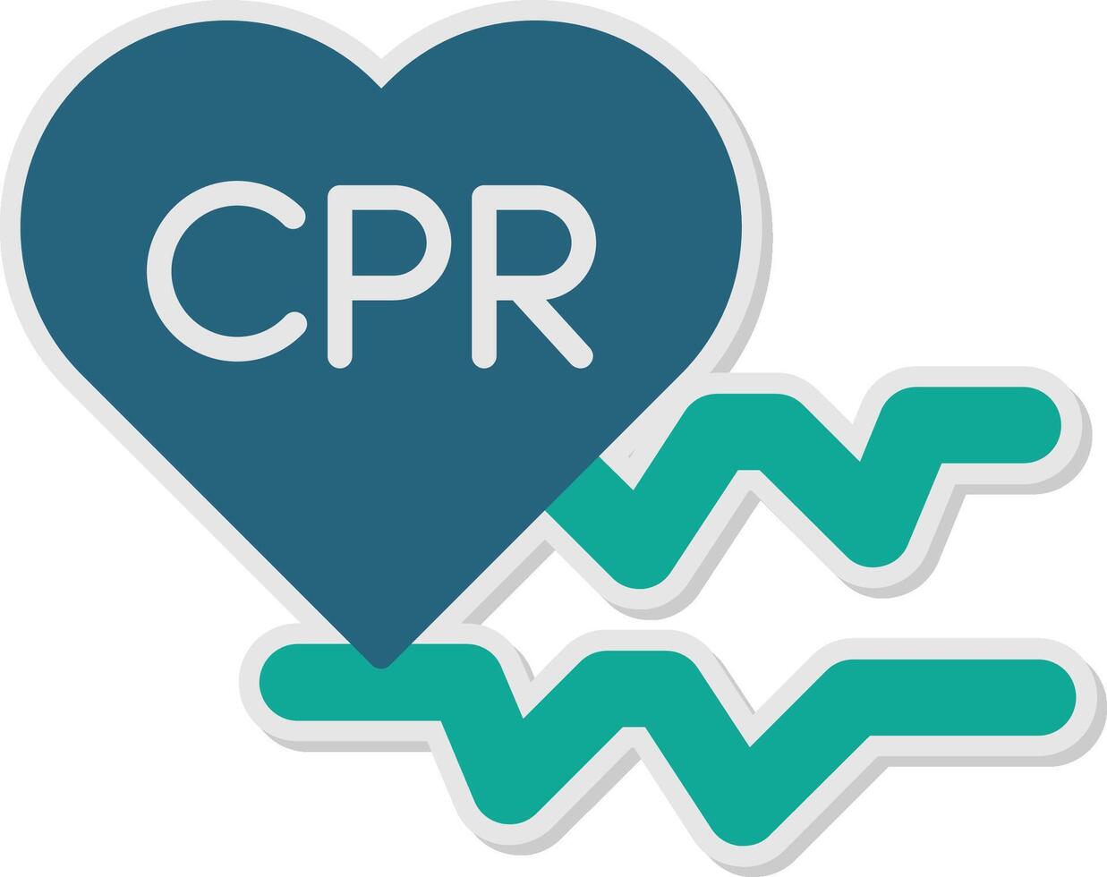 Cpr Sticker Icon vector