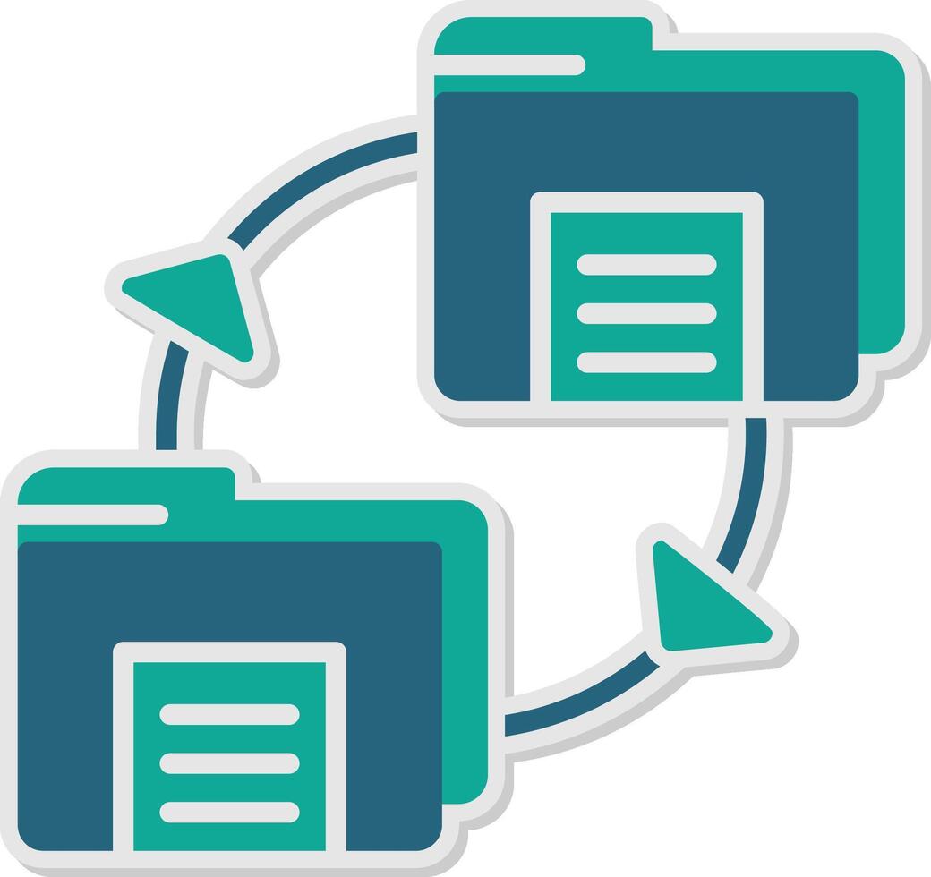 Files Exchange Sticker Icon vector