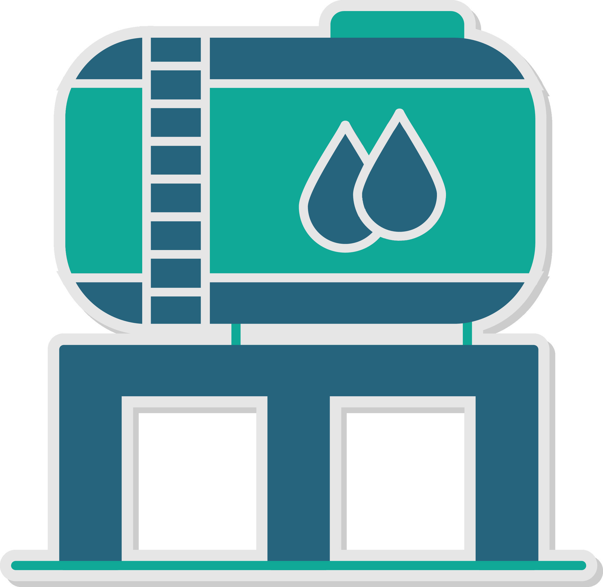 Water Tank Sticker Icon 47499274 Vector Art at Vecteezy