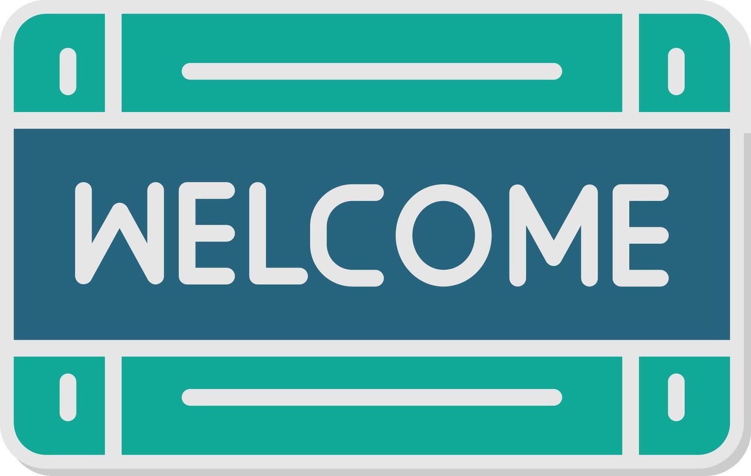 Welcome Sticker Icon vector