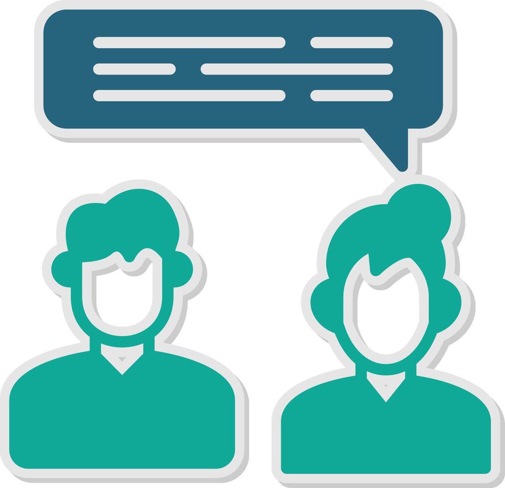 In Person Meeting Sticker Icon vector