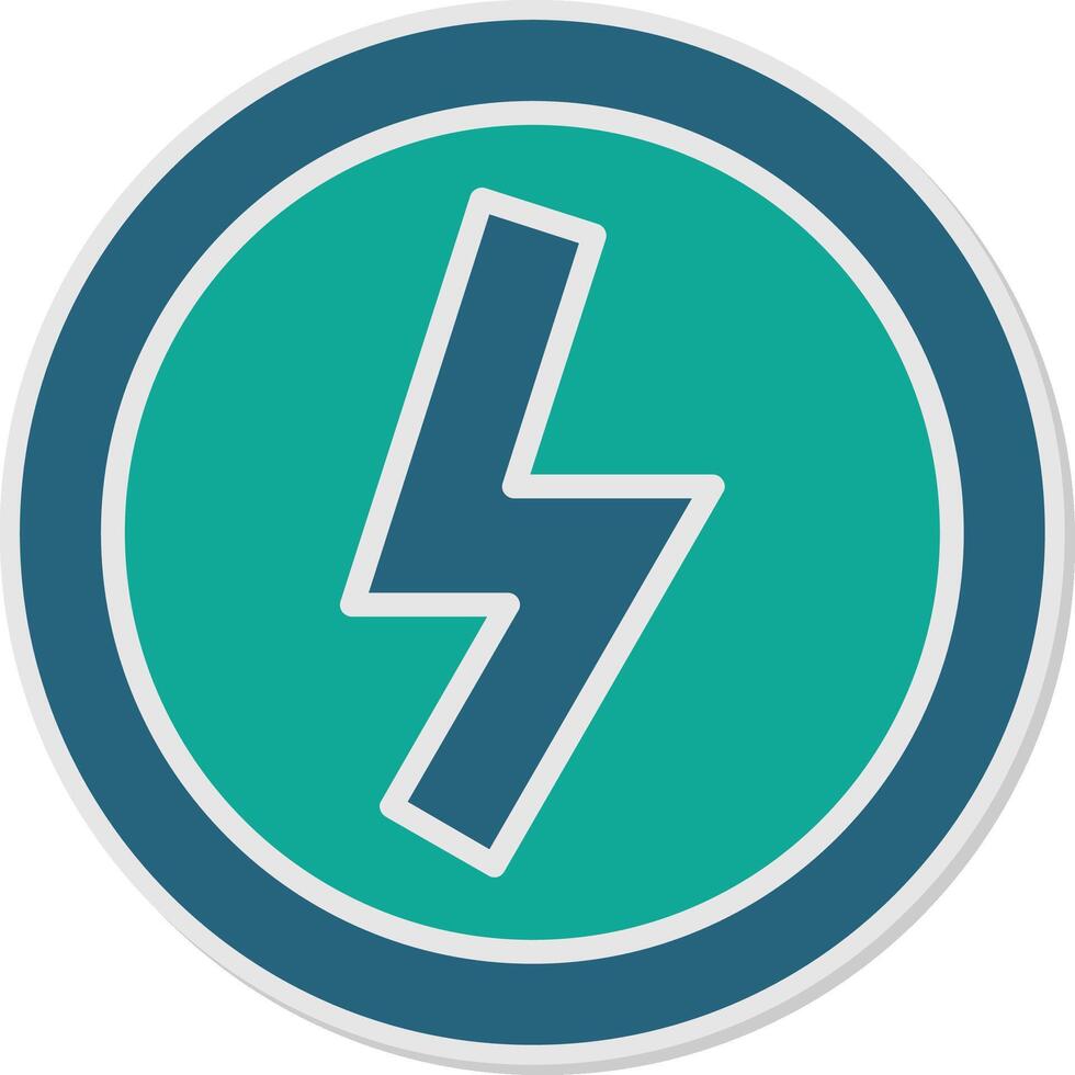 Lightning Sticker Icon vector