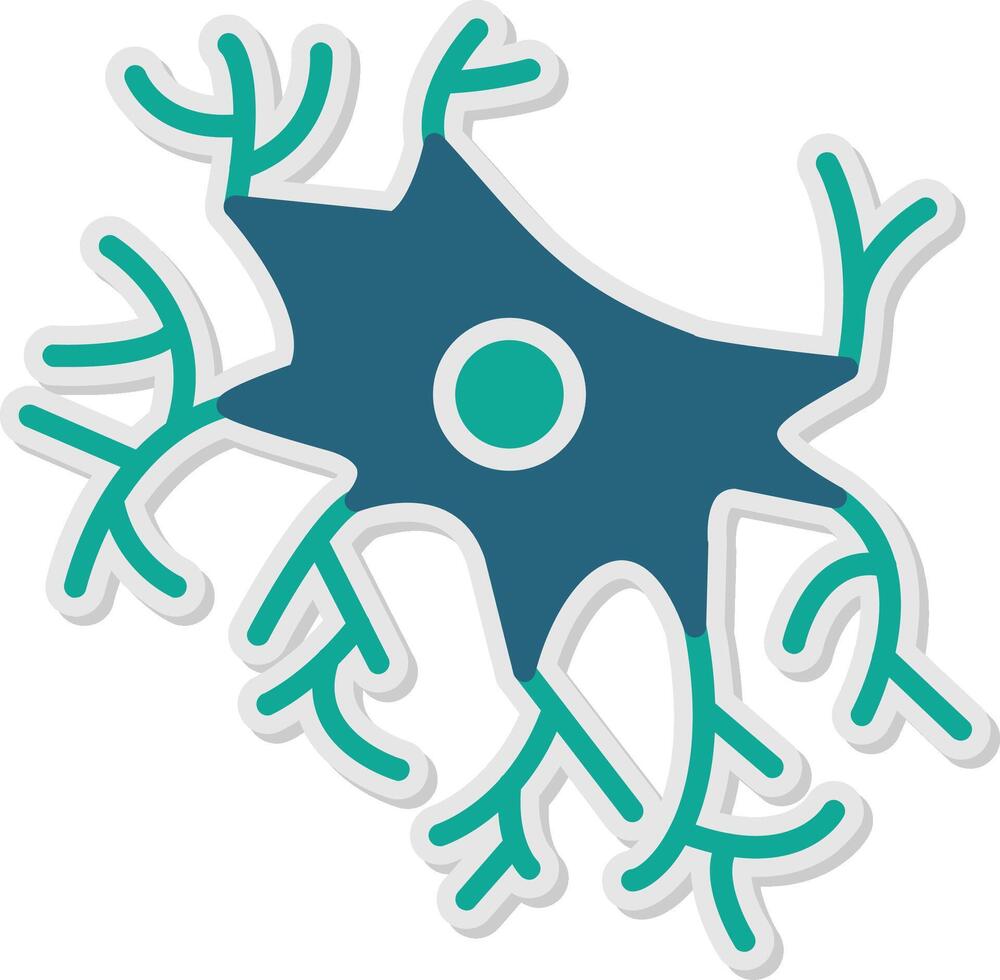 Astrocyte Sticker Icon vector