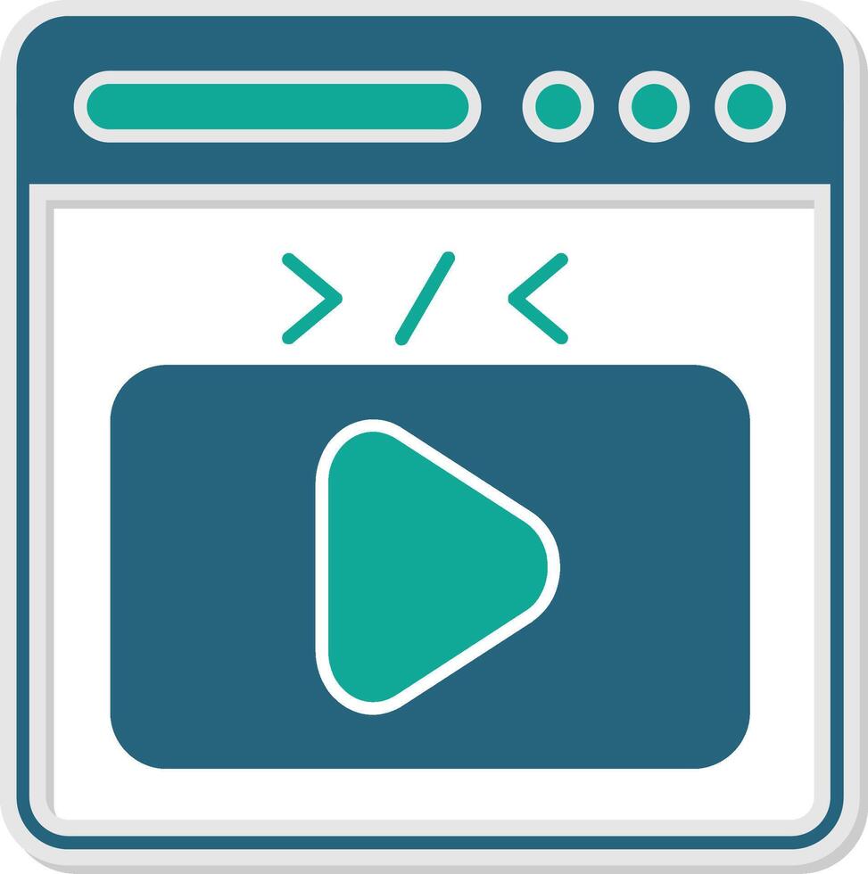 web player Sticker Icon vector