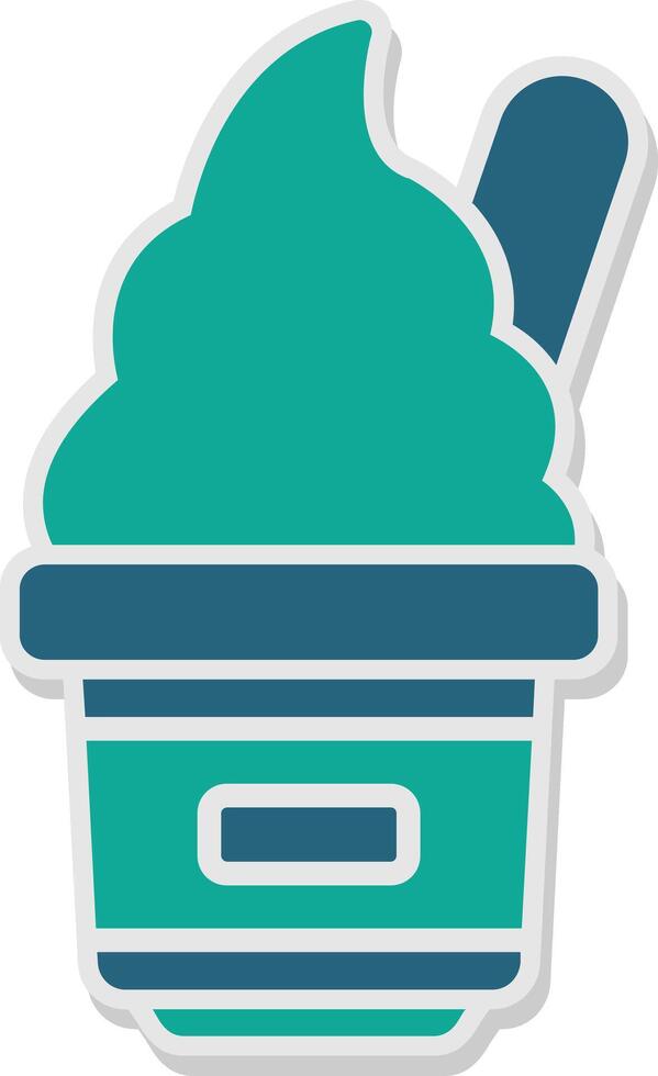 Ice Cold Sticker Icon vector