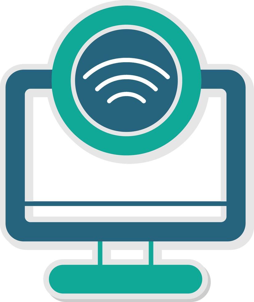 Internet Access Sticker Icon vector