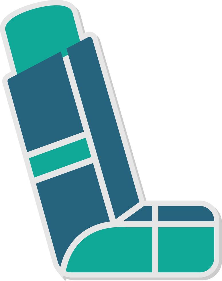 Inhaler Sticker Icon vector