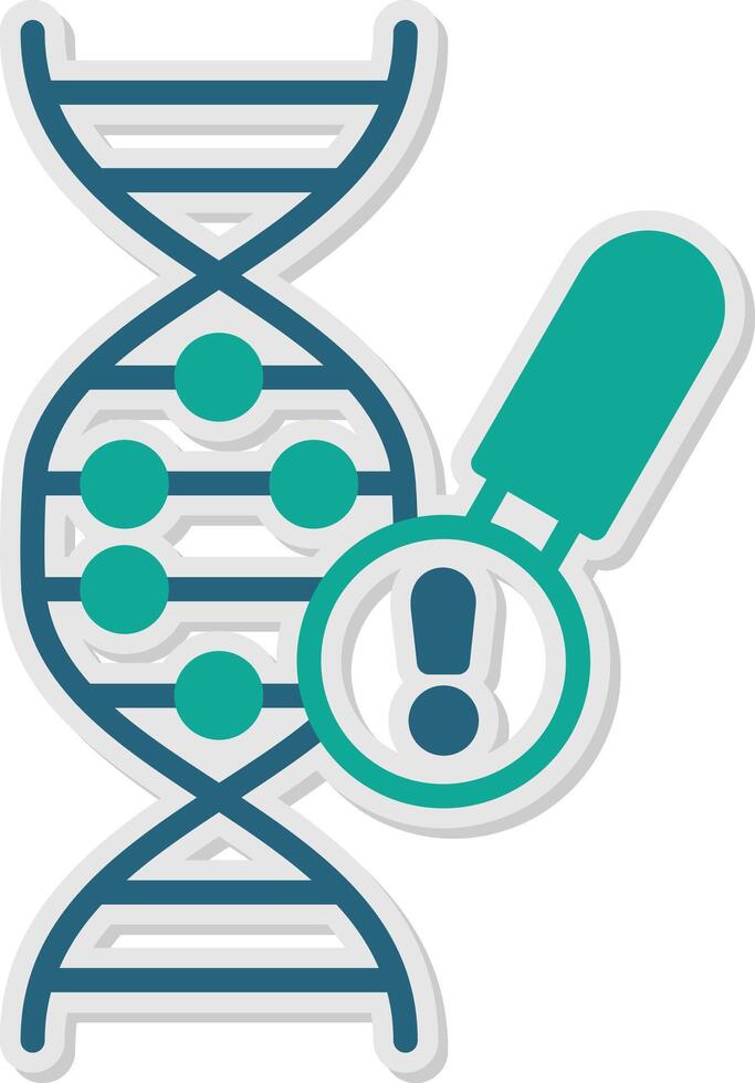 Genetics Problem Sticker Icon vector