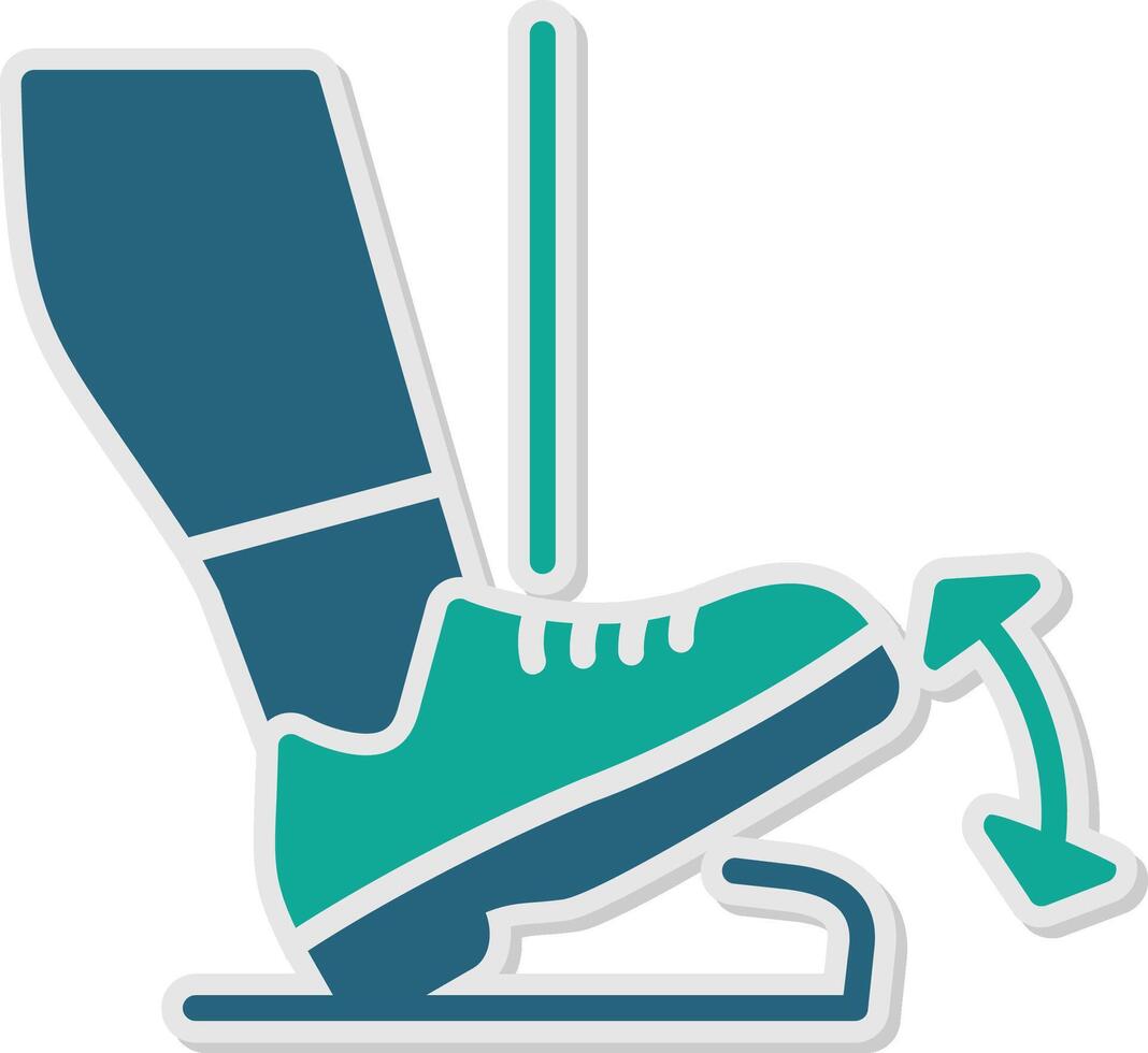 Toe Drop Sticker Icon vector