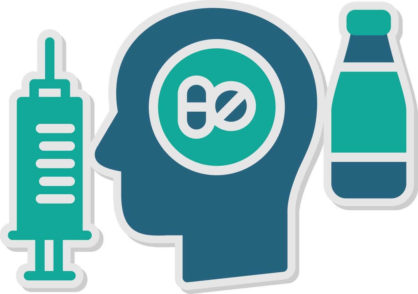 Addiction Sticker Icon vector