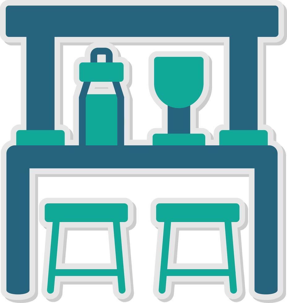 Bar Sticker Icon vector