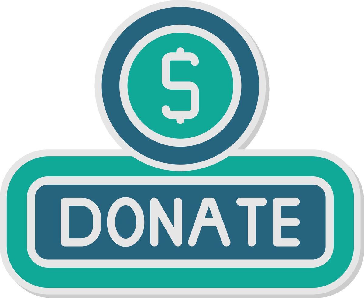 Donate Sticker Icon vector