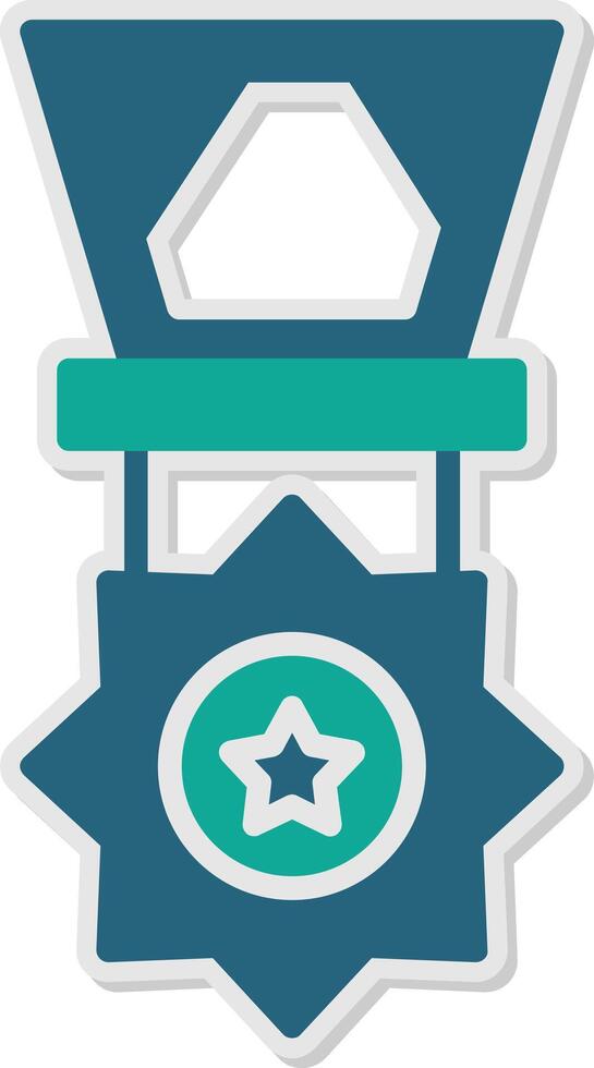 Medal Sticker Icon vector