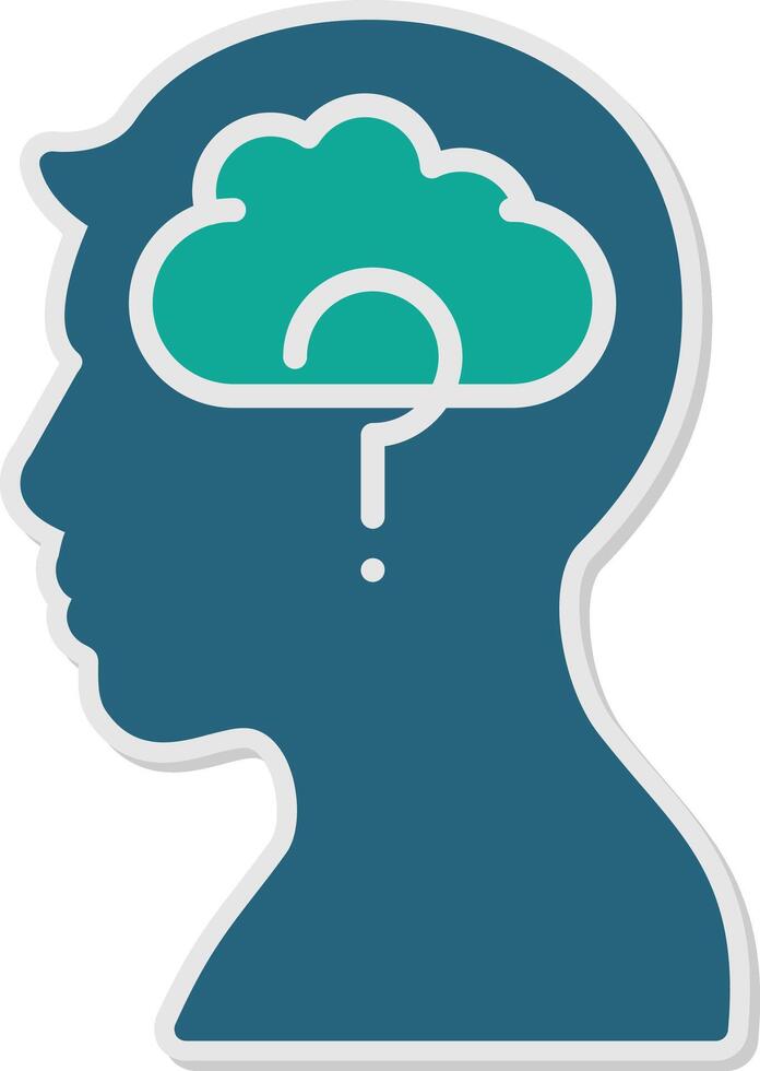 Memory Loss Sticker Icon vector