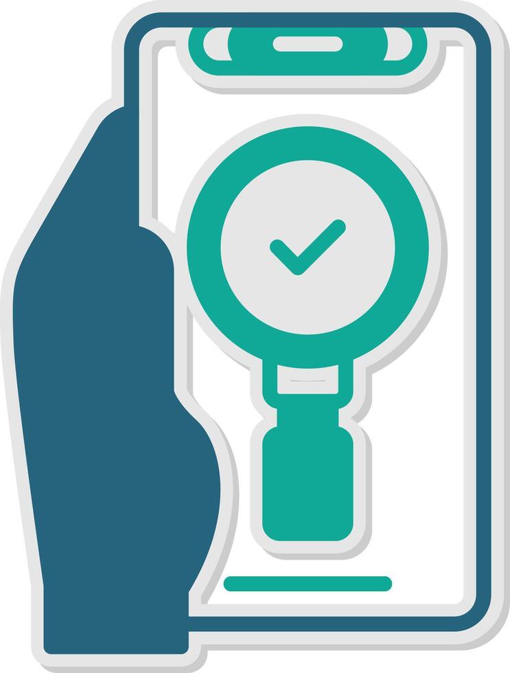 Search Sticker Icon vector